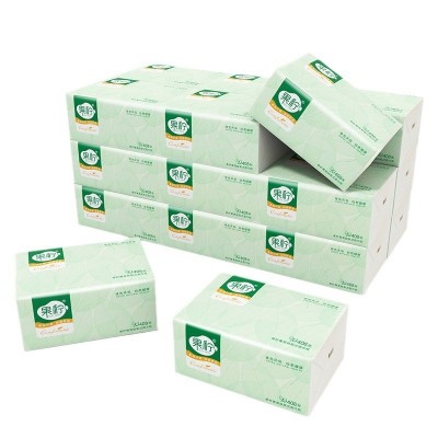 抽纸定制400张餐巾纸8包提装纸巾批发商务用纸原木广告语订制纸巾图5