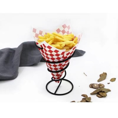 网红便当蛋糕盒垫纸吸油纸格子餐盘垫纸 汉堡面包三明治淋膜纸     1个图5