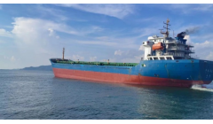 江苏博汇纸业惠州木片切片厂首船木片装船启航