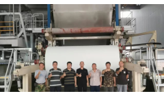 保定维拓供保定中信的3550/1500新月型卫生纸机开机成功