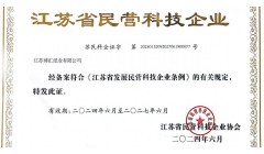 江苏博汇纸业荣获“江苏省民营科技企业”称号