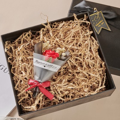 厂家批发木色褶皱牛皮纸无粉尘礼品盒填充物礼品包装波浪形拉菲草图5