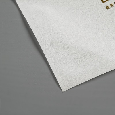 厂家定做烫金茶饼包装袋白色牛皮纸普洱茶包装袋高低口对折袋定做图4