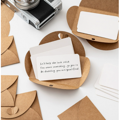 复古牛皮纸爱心信封ins风高级感贺卡加厚欧式创意文艺浪漫信封袋图4