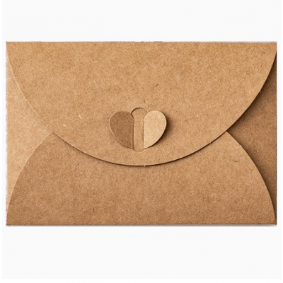 复古牛皮纸爱心信封ins风高级感贺卡加厚欧式创意文艺浪漫信封袋图5