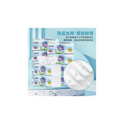 卡通印花抽纸便携小包彩色纸巾女孩印花纸家用抽纸面巾纸批发跨境图2