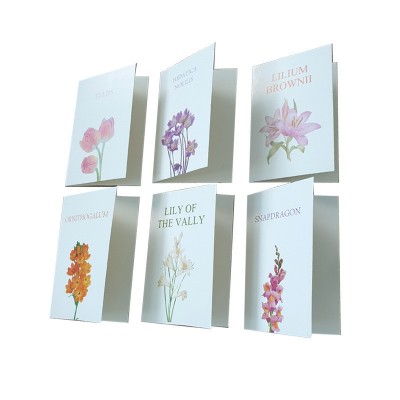 创意简约鲜花店留言贺卡diy折叠生日清新七夕祝福商务寄语小卡片图5