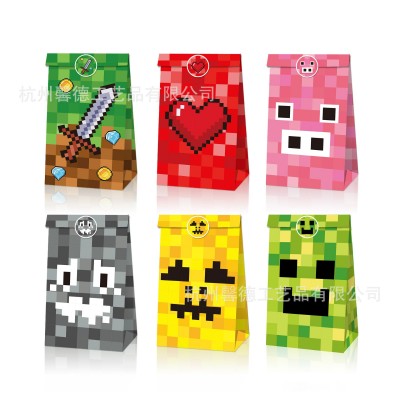 MB006-X亚马逊GAME游戏像素马赛克我的世界方块牛皮纸纸袋糖果袋图2