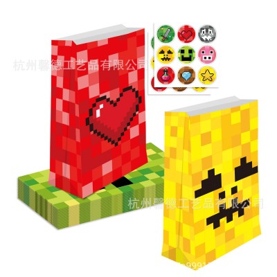 MB006-X亚马逊GAME游戏像素马赛克我的世界方块牛皮纸纸袋糖果袋图3