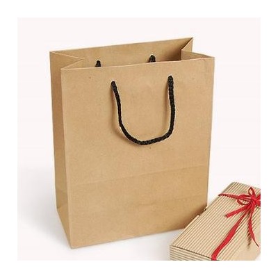 现货环保牛皮纸纸袋手提袋礼袋全木浆克拉力好 印刷效果佳图5