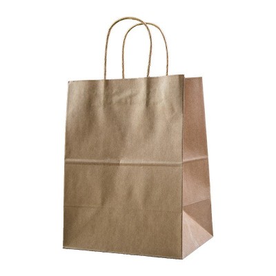 工厂直销牛皮纸袋手提袋定制 外卖打包手提袋定做 可降解牛皮纸袋图2