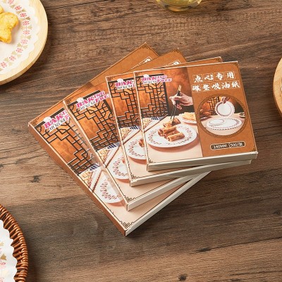 一次性不沾吸油餐盘垫纸 小吃前菜点心酒店用碟垫纸 三色花底纸图3