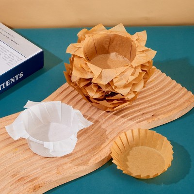 食品级耐高温圆形不沾蛋糕底托 一次性烘焙面包托 巴斯克蛋糕杯图3