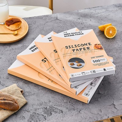 亚马逊跨境专供纸盒装食品级烧烤纸面包店防油耐高温烘焙用硅油纸图3