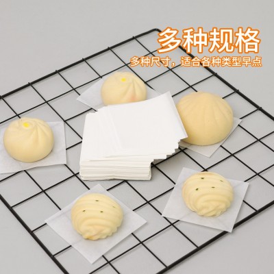 原木浆硅油纸 不粘方形垫纸 包底纸蒸笼屉垫纸蒸包子馒头纸蒸笼纸图5