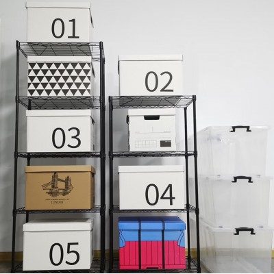 1-5号成套数字瓦楞纸收纳箱子数字纸质收纳箱桌面收纳有盖储物箱图5