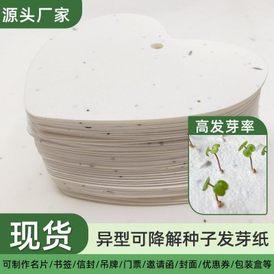 现货种子纸种子卡片定做可生物降解发芽开花手工环保纸艺 术纸定制
