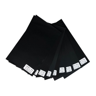 批发4K黑色卡纸250克美术绘画A3黑卡手工纸模A4双面黑色厚卡纸图3