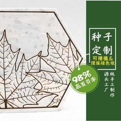 DIY入场券门票种子纸创意个性生态邀请函种子纸卡片彩绘特种纸图5