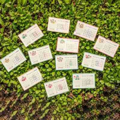 厂家批发种子纸日历办公桌台历发芽种子纸张创意生日节日礼物生产图5