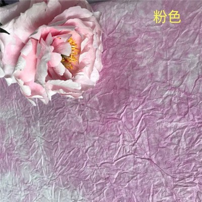 浮染纸韩式染色手揉纸特色手工纸鲜花包装纸手工百折纸纸艺花材料