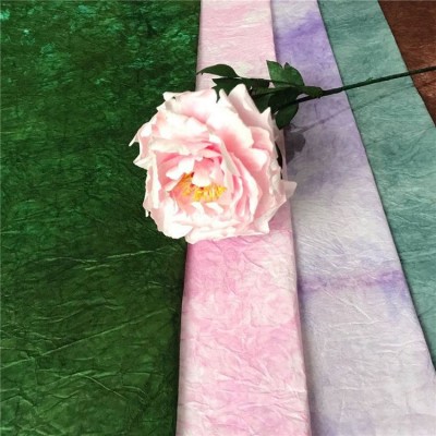 浮染纸韩式染色手揉纸特色手工纸鲜花包装纸手工百折纸纸艺花材料图4
