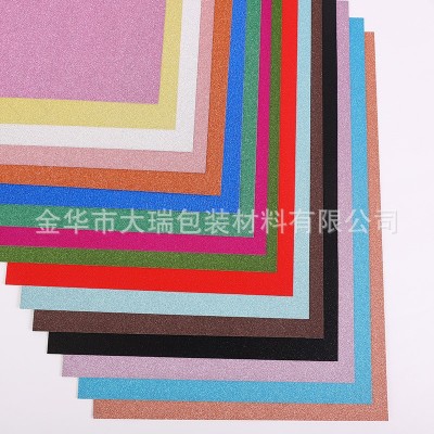 跨境热销21色现货250克A4彩色闪光金葱卡纸幼儿园DIY手工彩虹卡纸图4