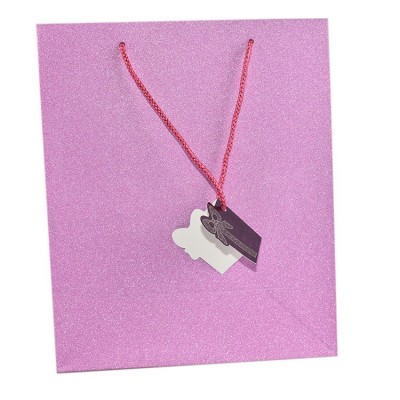 跨境【亚马逊】纯色手提袋闪光金葱礼品袋 LOGO不掉粉包装纸袋图5