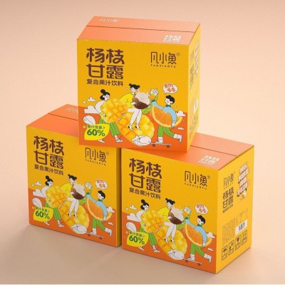 饮料包装彩箱来图定制通用饮料包装彩箱精美礼盒包装瓦楞盒批发图4