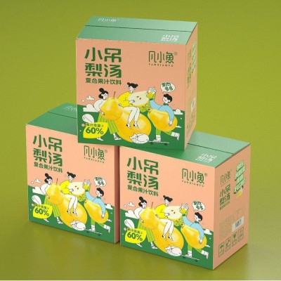 饮料包装彩箱来图定制通用饮料包装彩箱精美礼盒包装瓦楞盒批发图3