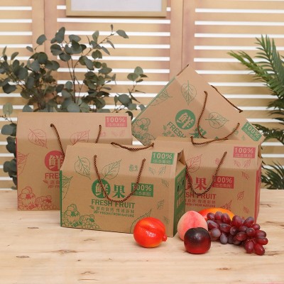 水果包装盒节日礼盒高档绿色红色510斤装柑橙橘梨桔子鲜果礼品盒图3