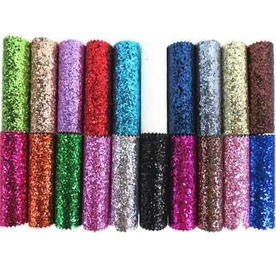 供应闪闪发光的金葱布 撒粉工艺 绚丽多彩皮革面料图3