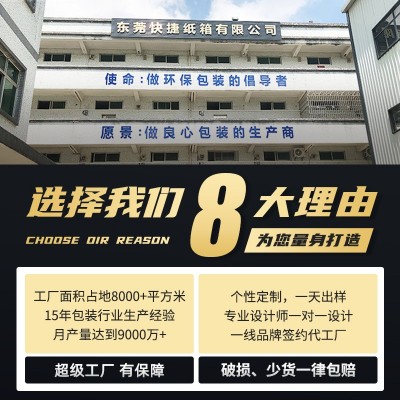 拉链纸盒定制LOGO易撕方形瓦楞箱项链快递盒美甲头饰发饰礼品盒图2