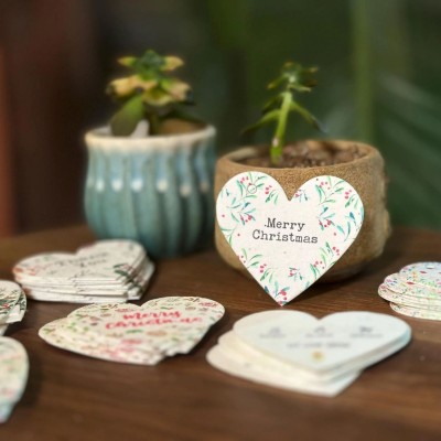 跨境新款爱心种子纸 情人节爱心礼物婚房布置挂饰派对用装饰物图2