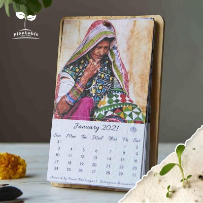 种子纸可降解种植种子纸日历台历手工纸发芽企业台历图4