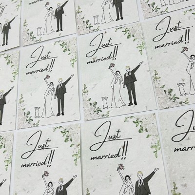 婚礼请帖种子纸婚礼邀请函请柬种子纸发图2