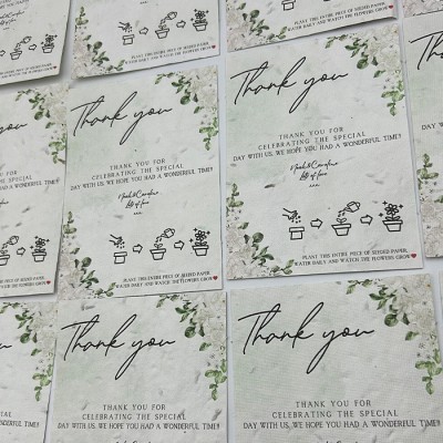 婚礼请帖种子纸婚礼邀请函请柬种子纸发图3