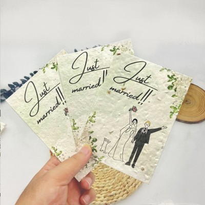 婚礼请帖种子纸婚礼邀请函请柬种子纸发图4