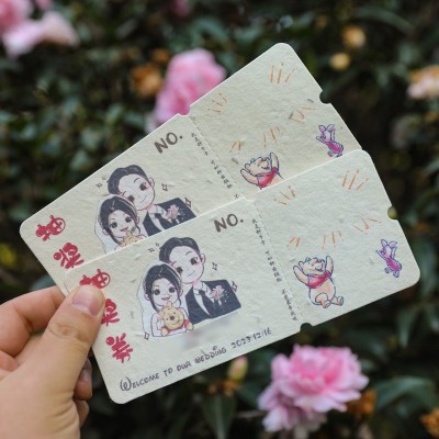 种子纸小卡片贺卡门票多种多样可降解发芽图案多种图2