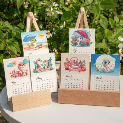 种子纸厂家定制2025年桌面摆件台历日历可发芽伴手礼卡片创意礼品图3