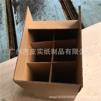 厂家生产三层特硬纸箱长方形纸箱6支装红酒包装纸盒批发瓦楞纸板图2