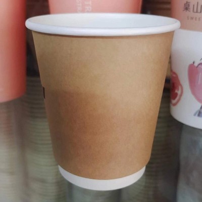 定制工厂加厚广告纸杯批发双层无盖饮水杯定做logo 一次性纸杯子图4