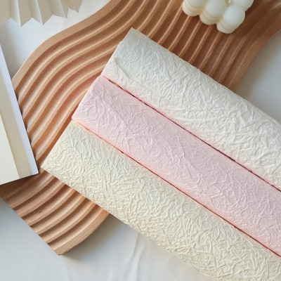 鲜花包装纸纹理内衬纸双层加厚褶皱diy包花纸花束包装手工石纹纸图2