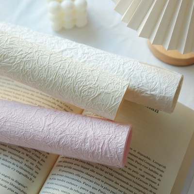 鲜花包装纸纹理内衬纸双层加厚褶皱diy包花纸花束包装手工石纹纸图3