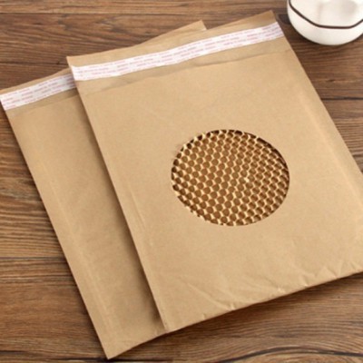 牛皮纸快递信封袋内衬蜂窝纸缓冲包装袋可降解环保纸质快递打包袋图3