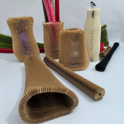 可降解、可回收，玻璃瓶纸套，蜂窝牛皮纸套是环保包装的 不二之选图4