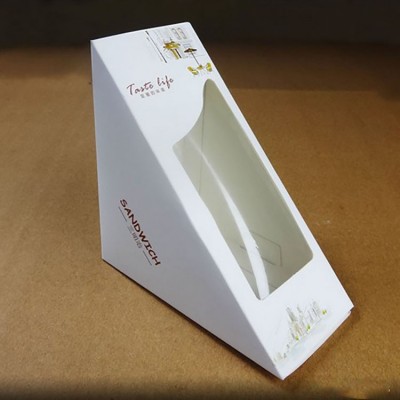 一次性蛋糕盒食品包装面包透明盒三角形开窗透明糕点盒烘焙西点盒图2