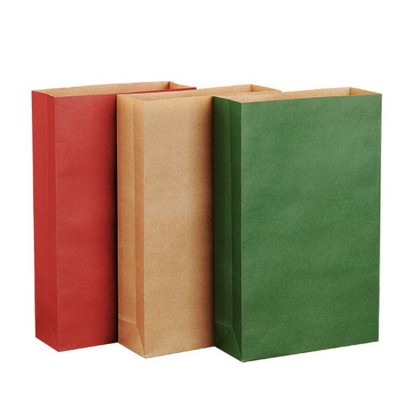 无手提复古牛皮纸折口袋平口方底袋烤西点甜点包装袋烘焙食品纸袋图2