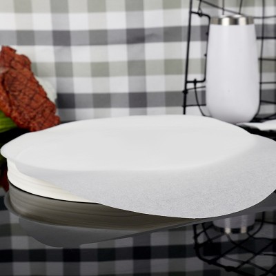 圆形烧烤纸防粘烘焙纸韩式无烟防油纸垫纸蒸笼纸硅油纸直径28cm图2