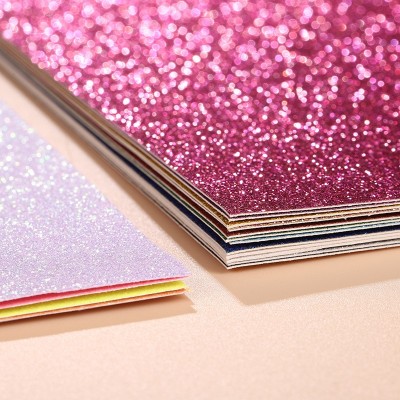 高颜值彩色覆膜金葱纸 创意磨砂亮闪特种纸手工diy鲜花 包装纸材料图5